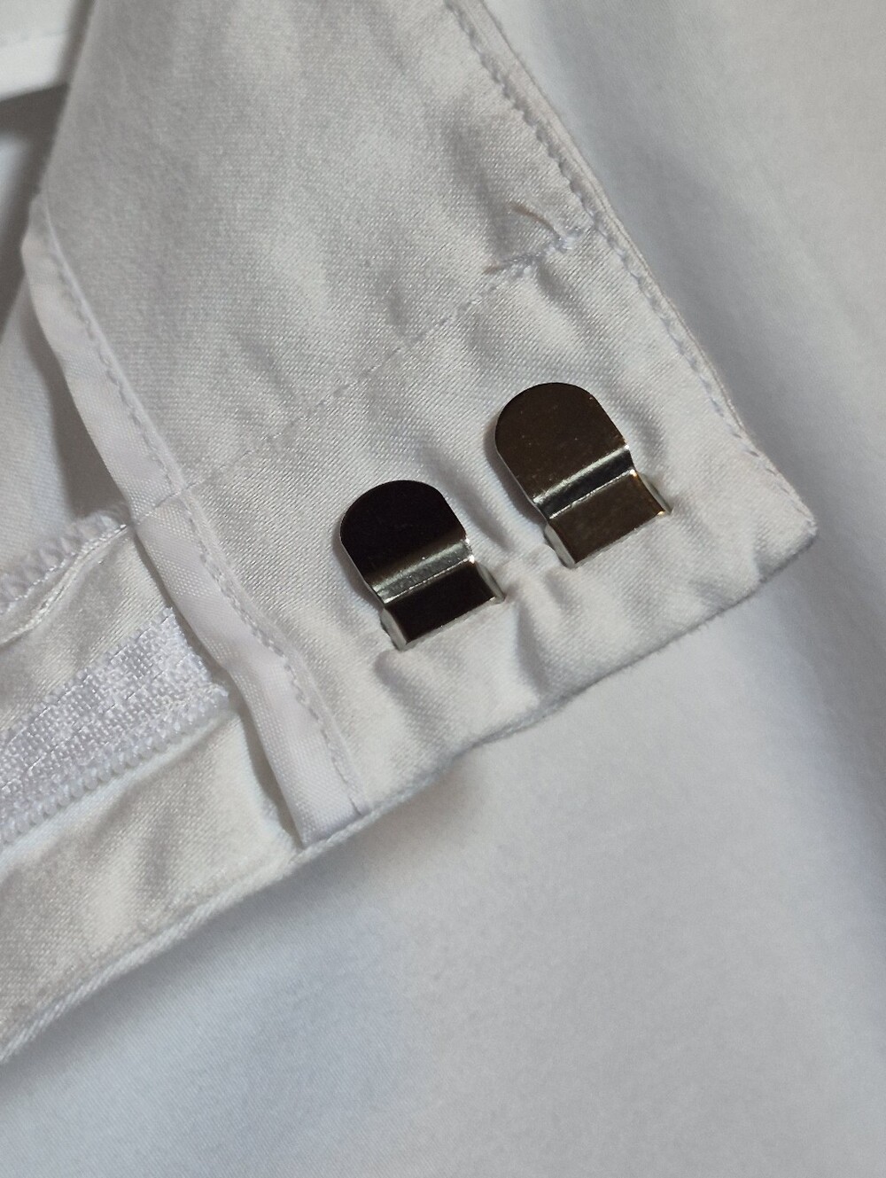 Dressbarn Women's White Cotton Blend Capris Pants With Hem Decor Size 14 - Picture 7 of 8